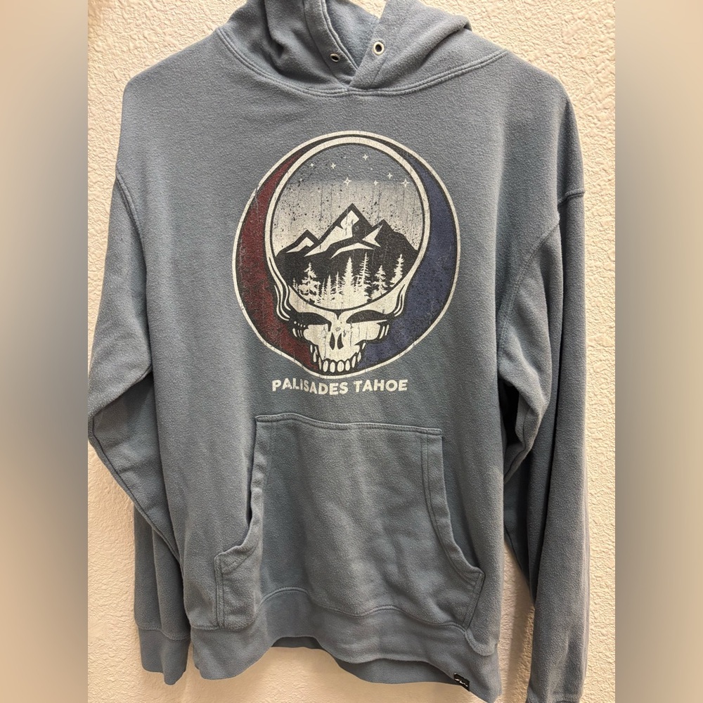 GRATEFUL DEAD Palisades Tahoe Med Hooded Sweatshirt Techstyles Skiing